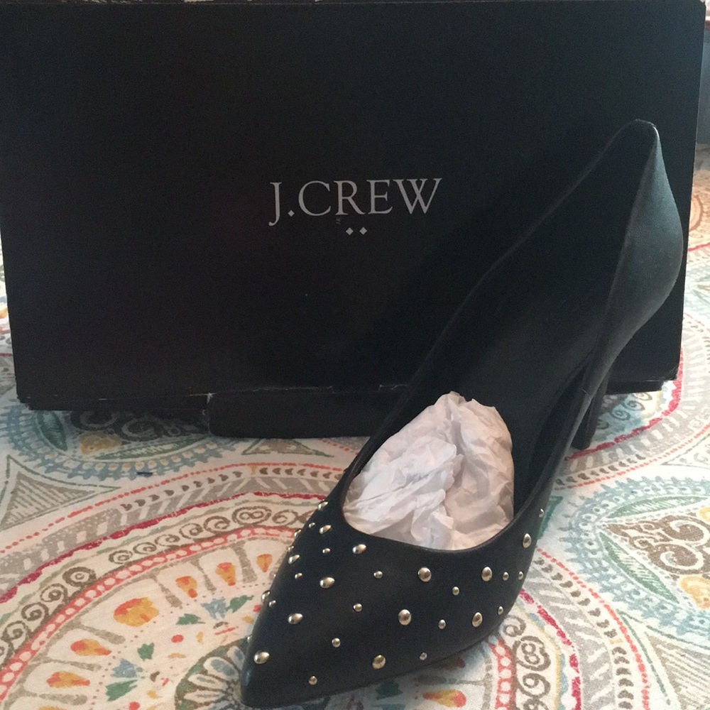 Black Studded JCrew Shoes